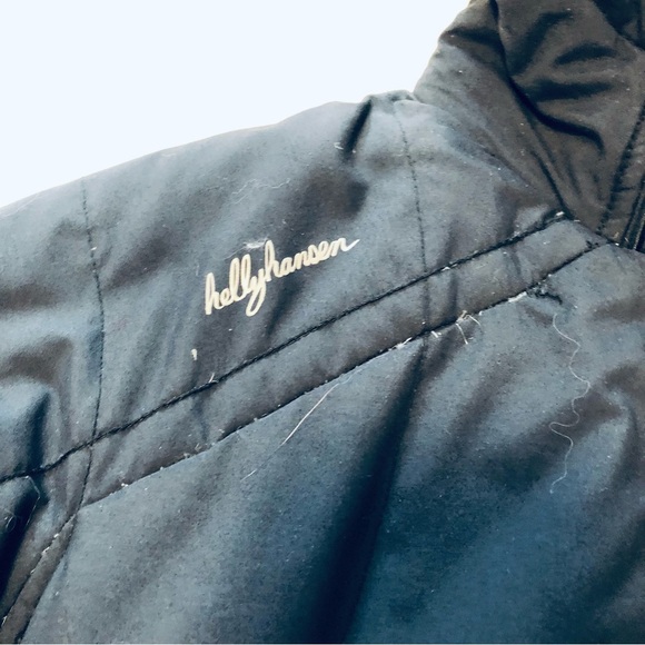 Helly Hansen Small Down Filled Bomber Ski Jacket Black Crop - Picture 5 of 15